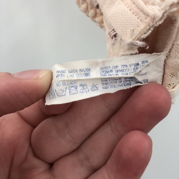 Ball Women's Crochet Laces Sexy Push Up Bra Adjustable Straps Tan Size 36C - Picture 4 of 5